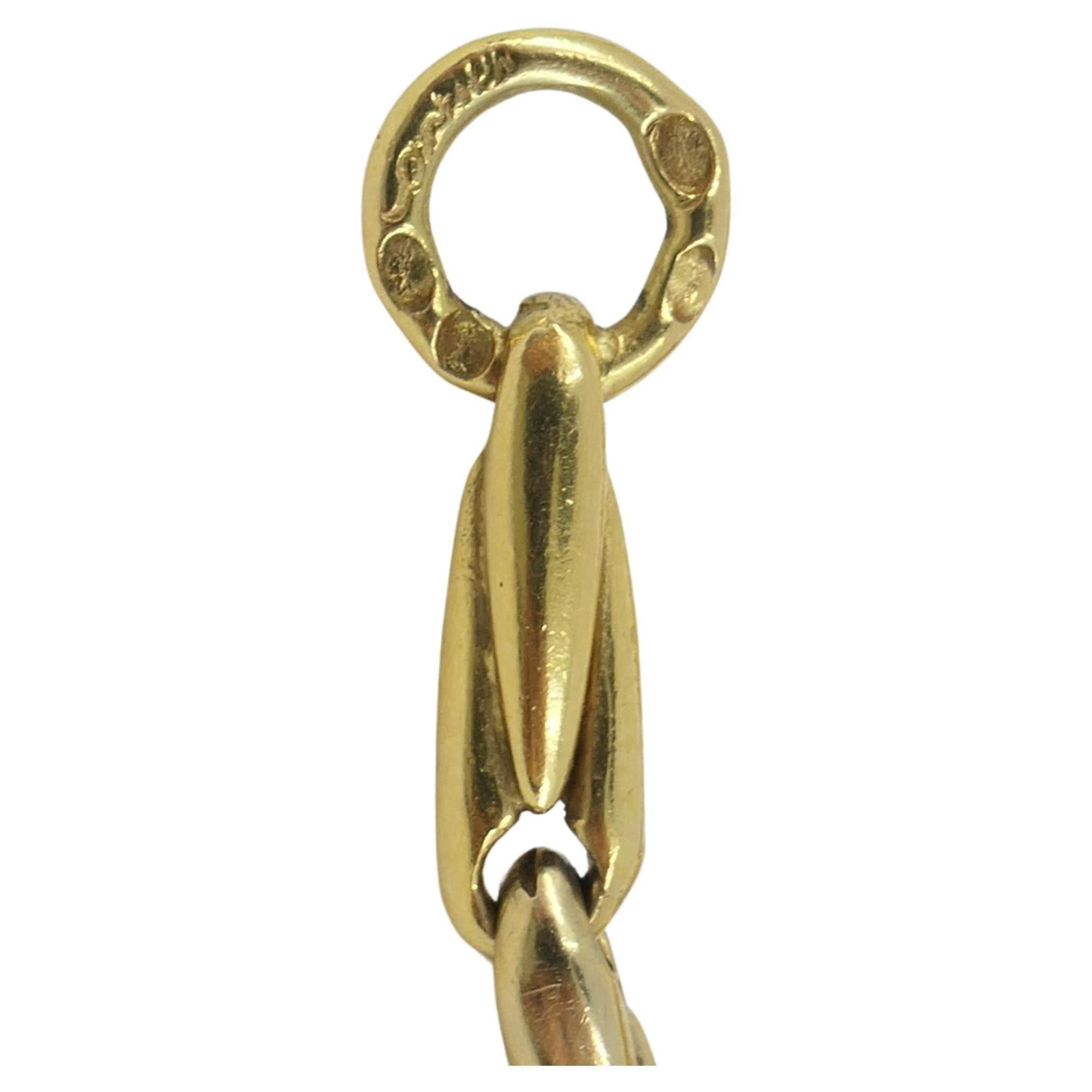 Women's or Men's Vintage Cartier 18k Two-Tone Gold Chain Necklace Barleycorn Link