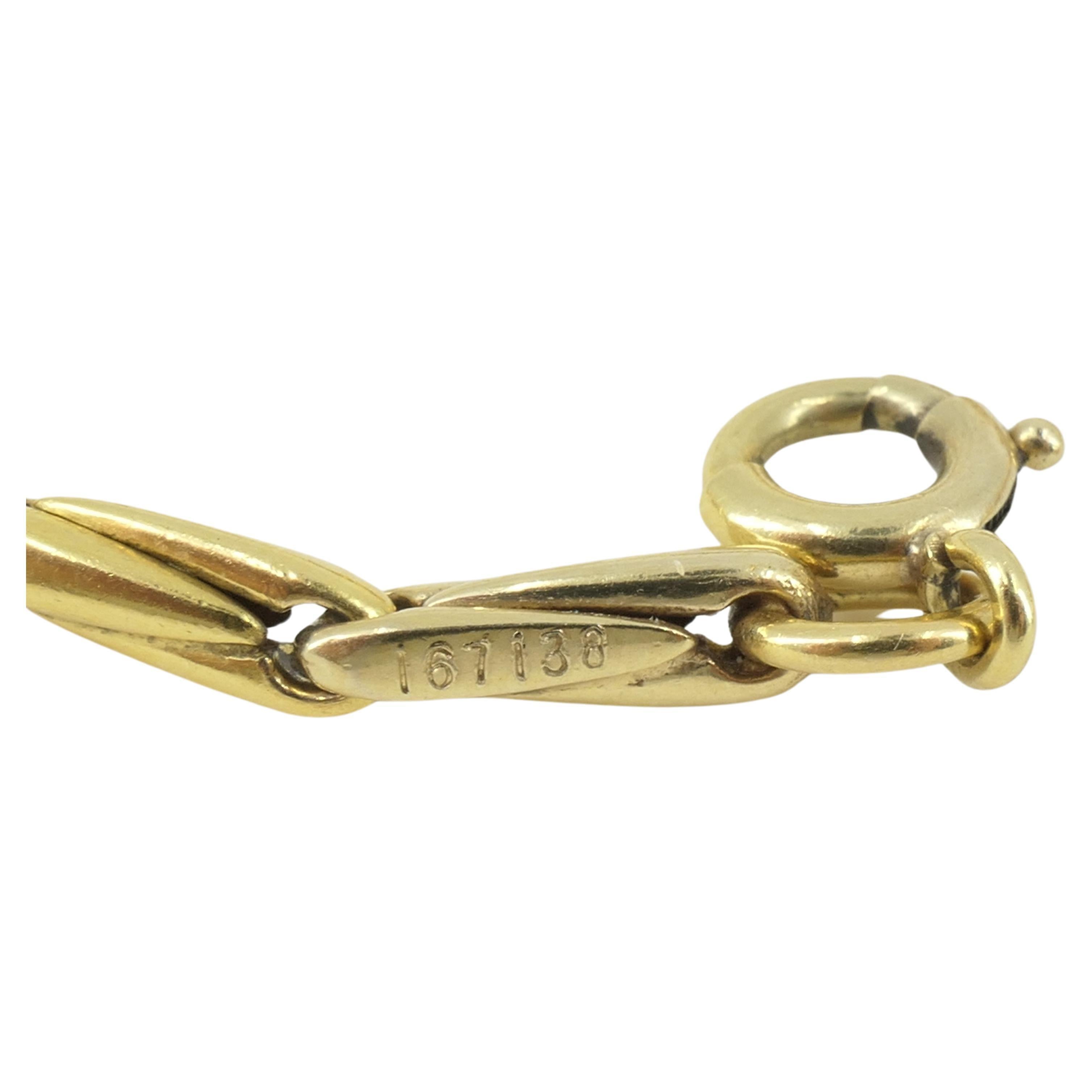Vintage Cartier 18k Two-Tone Gold Chain Necklace Barleycorn Link For Sale 2