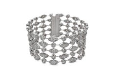 Vintage Cartier 18K White Gold 23 Carat Total Diamond Bracelet