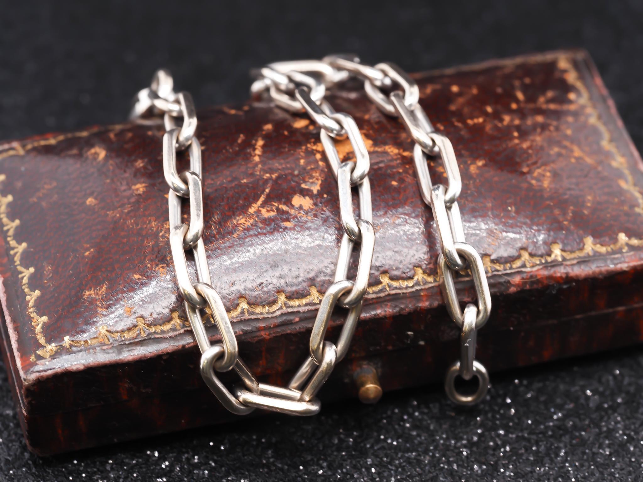 Women's Vintage Cartier 18K White Gold Link Bracelet