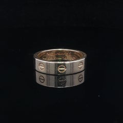 Vintage Cartier 18k Yellow Gold 4.9mm Love Band Ring sz 55