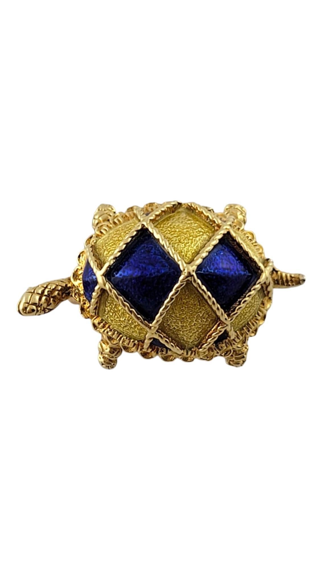 Cartier 18K Yellow Gold Blue Enamel Turtle Pin

This gorgeous turtle pin by designer Cartier was meticulously crafted from 18K yellow gold with amazing detailing and a beautiful blue enamel used to decorate the shell!

Circa mid 1900's

Size:
