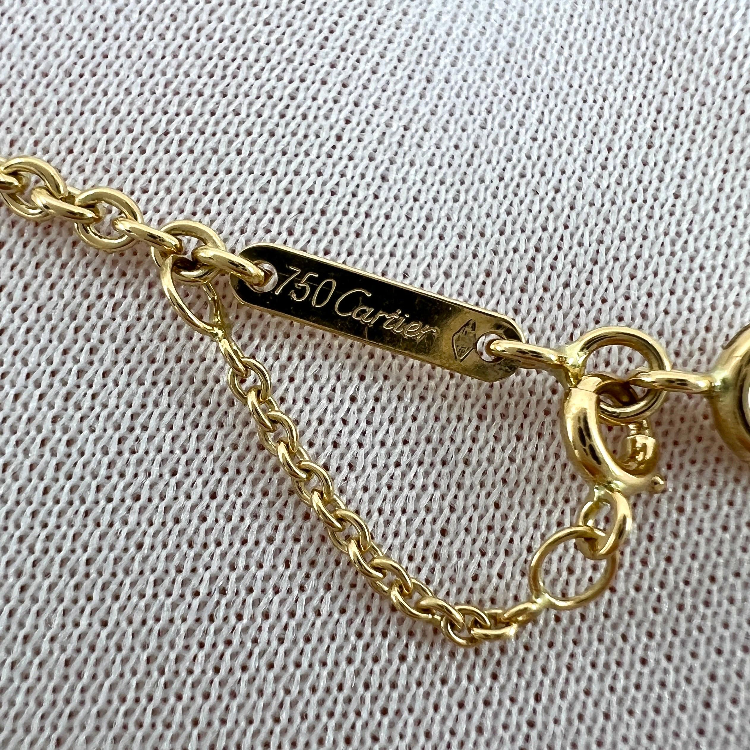 Vintage Cartier 18k Yellow Gold Cable Necklace Chain With Box 40cm 16' 1