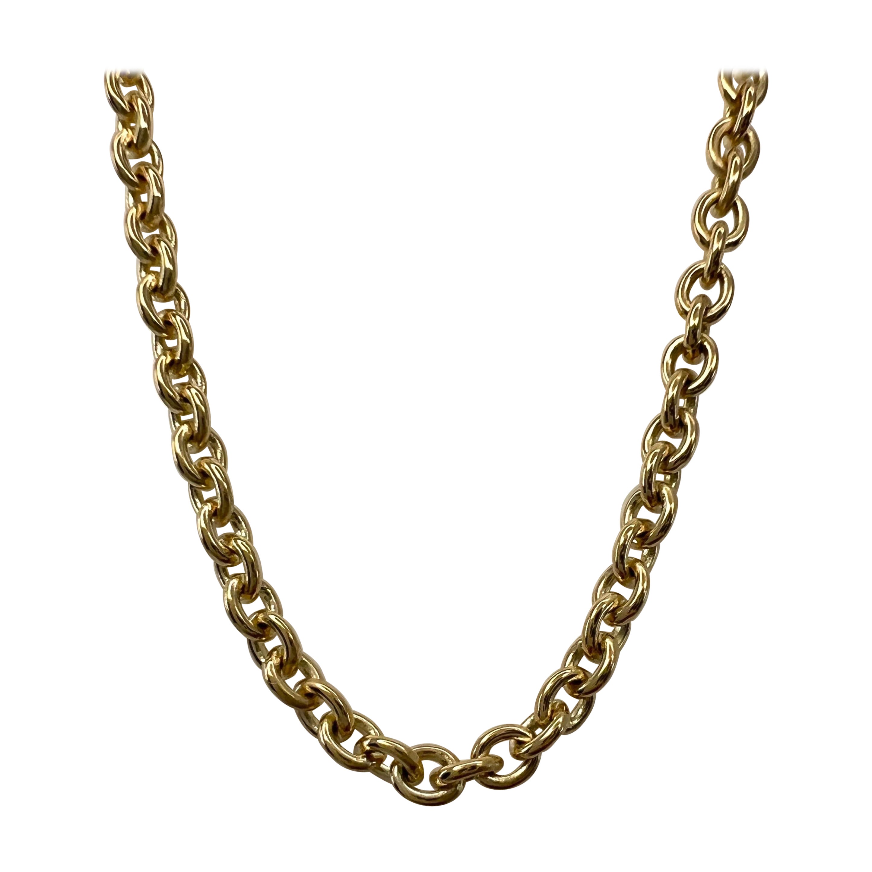 Cartier, collier câble vintage en or jaune 18 carats avec boîte 40 cm 16'