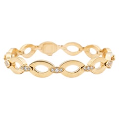 Cartier Bracelet à maillons ovales Diadea en or jaune 18 carats et diamants