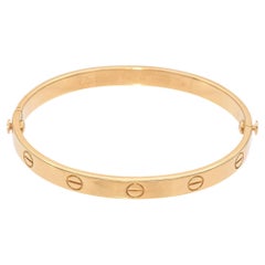 Vintage Cartier 18 Karat Gelbgold Love-Armband Größe 18