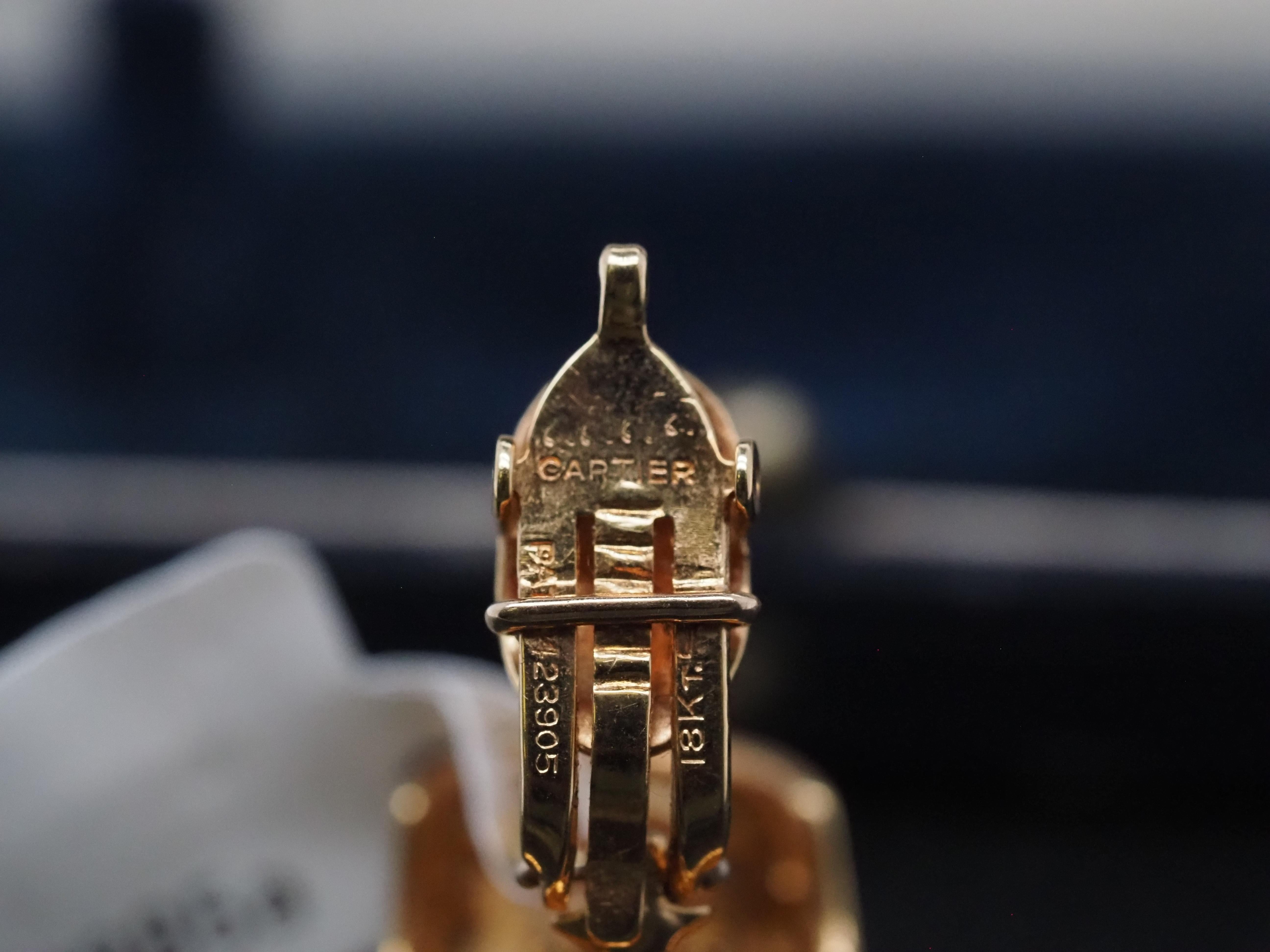 Orecchini a clip d'epoca Cartier in oro giallo 18 carati in stile pepita in vendita 6