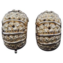 Vintage Cartier 18 Karat Gelbgold Nugget-Ohrringe mit Clipverschluss im Nugget-Stil
