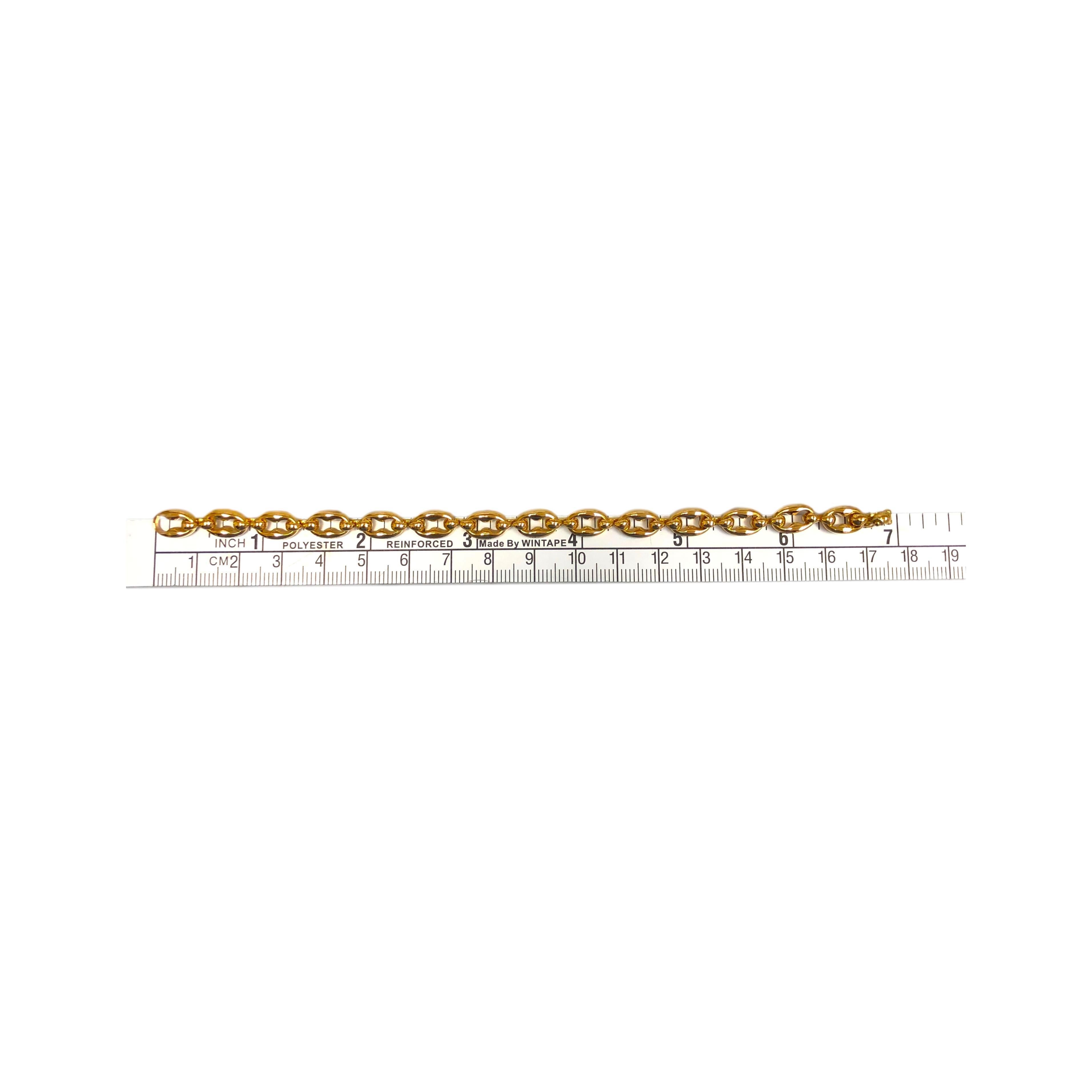 Women's Vintage Cartier 18K Yellow Gold Open Bean Claw Link Bracelet For Sale