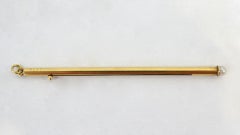 Vintage Cartier 18K Yellow Gold Pearl Champagne Swizzle Stick Pendent