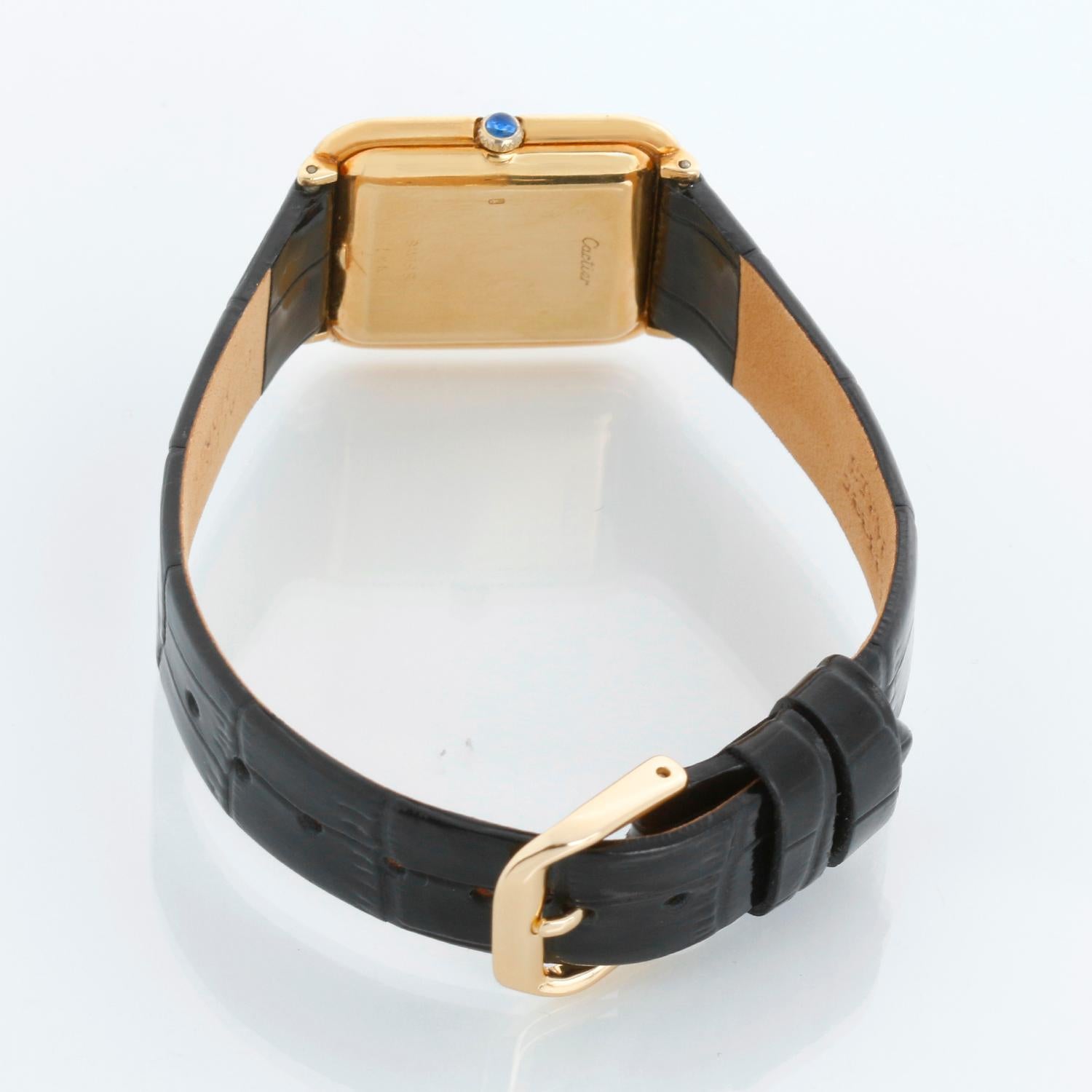 Women's Vintage Cartier 18k Yellow Gold Stepped Ceinture Ladies Dress Watch For Sale