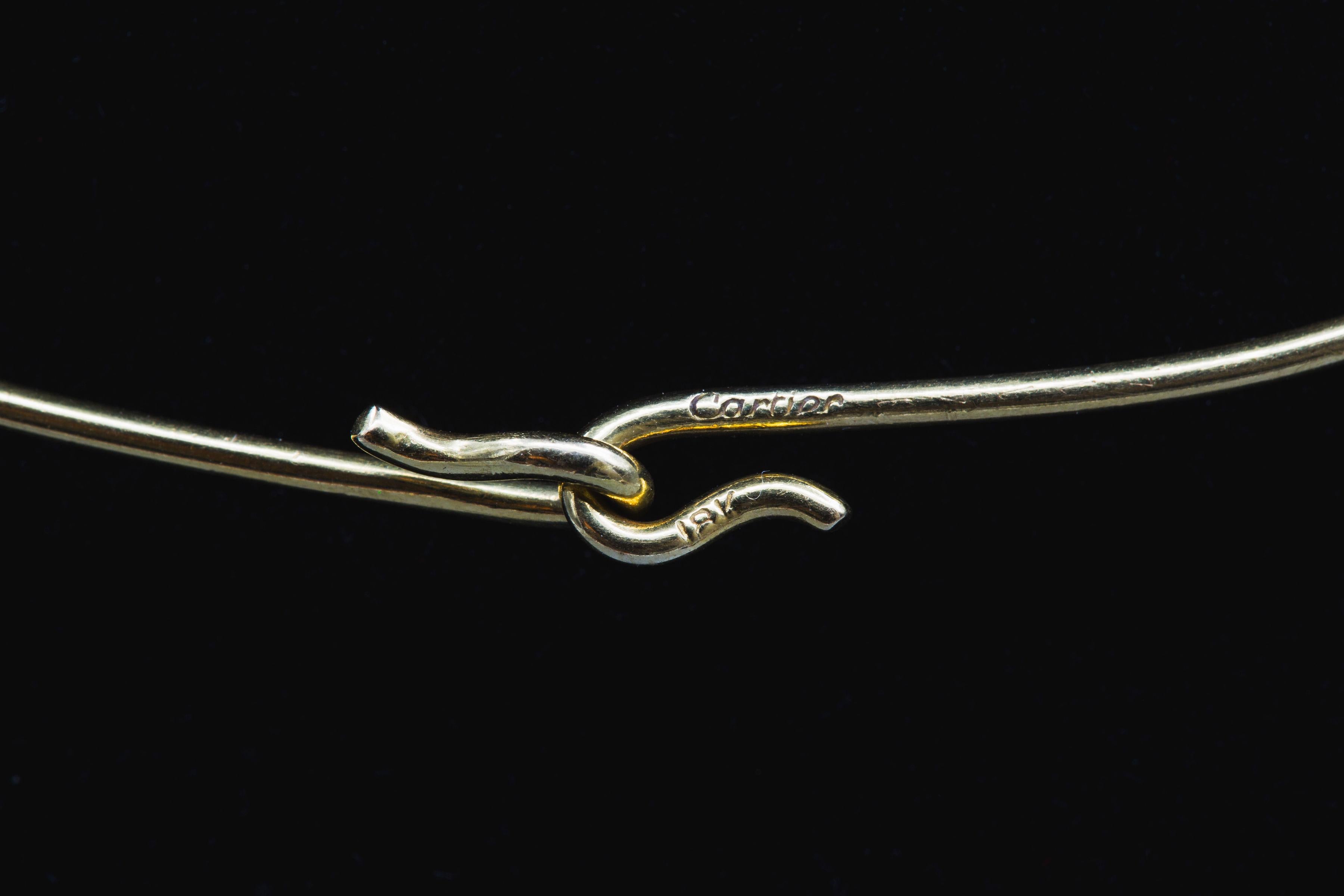 Vintage Cartier 18 Karat Gelbgold Torque Choker Halskette für Damen oder Herren im Angebot