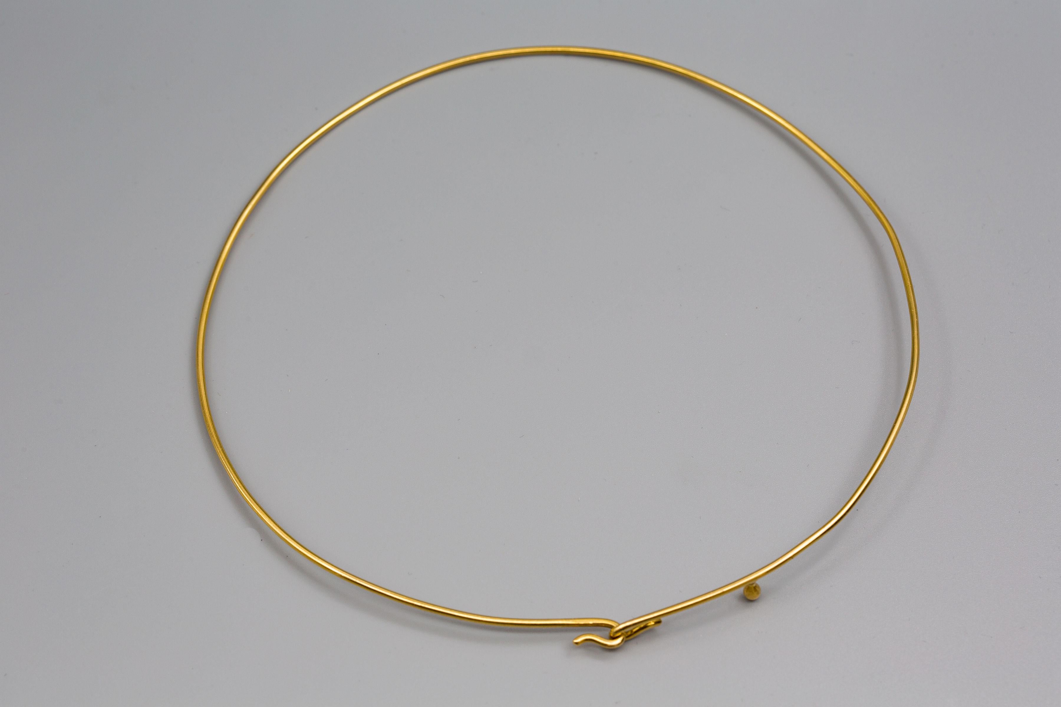 Vintage Cartier 18 Karat Gelbgold Torque Choker Halskette im Angebot 2