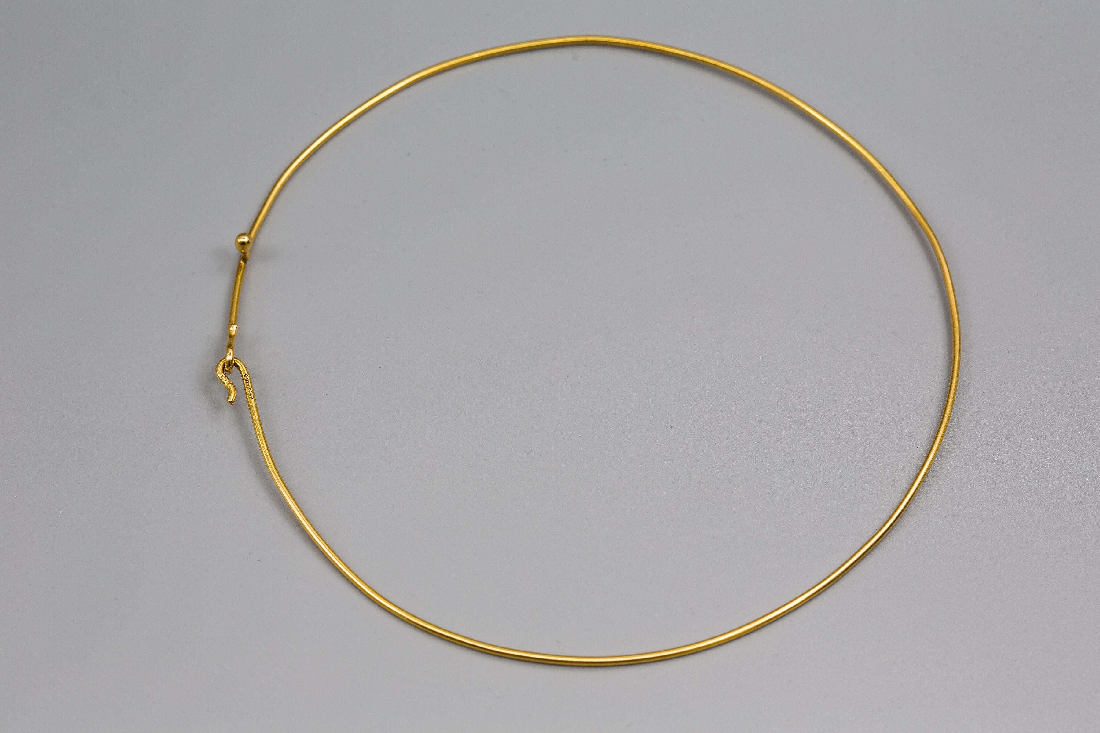 Vintage Cartier 18 Karat Gelbgold Torque Choker Halskette im Angebot 3