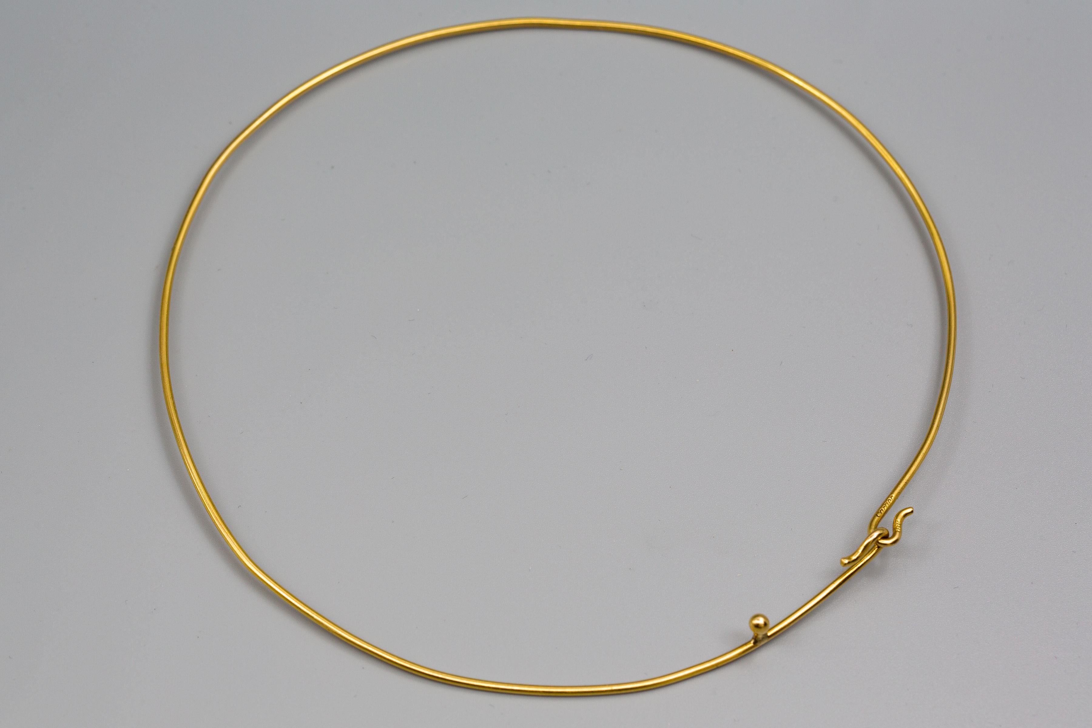 Vintage Cartier 18 Karat Gelbgold Torque Choker Halskette im Angebot 4