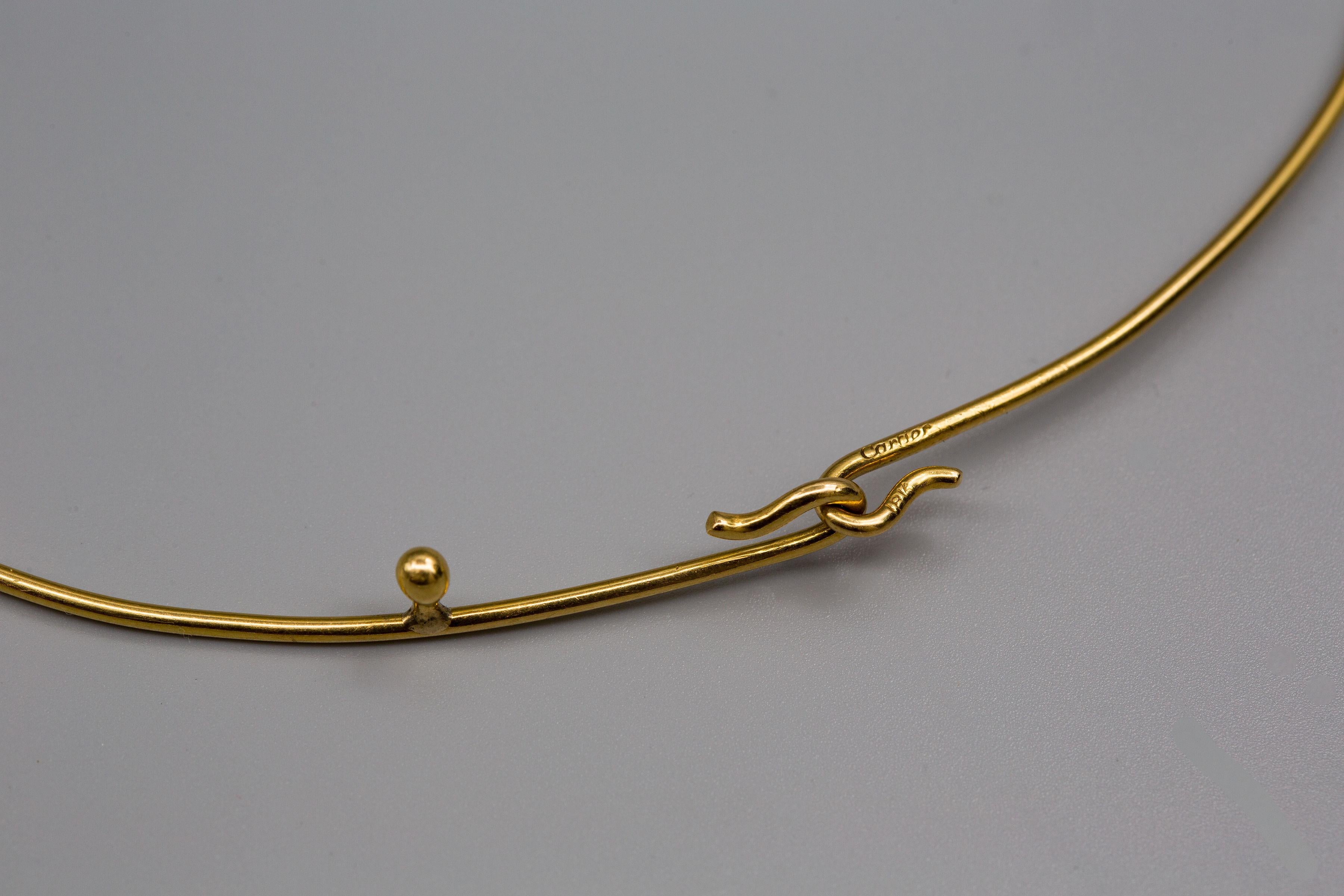 Vintage Cartier 18 Karat Gelbgold Torque Choker Halskette im Angebot 5