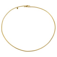 Vintage Cartier 18 Karat Gelbgold Torque Choker Halskette