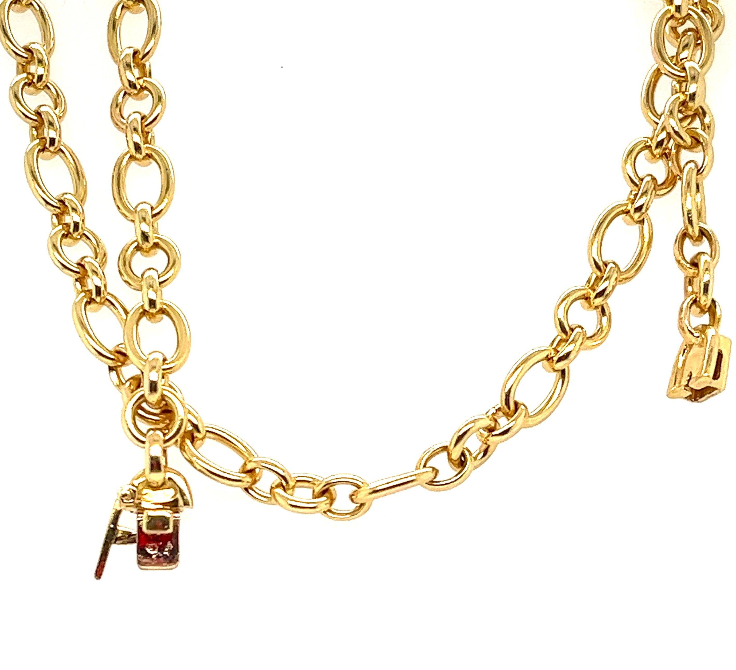 Vintage Cartier 1991 link Chain Necklace, Solid 18kt Gold, 24