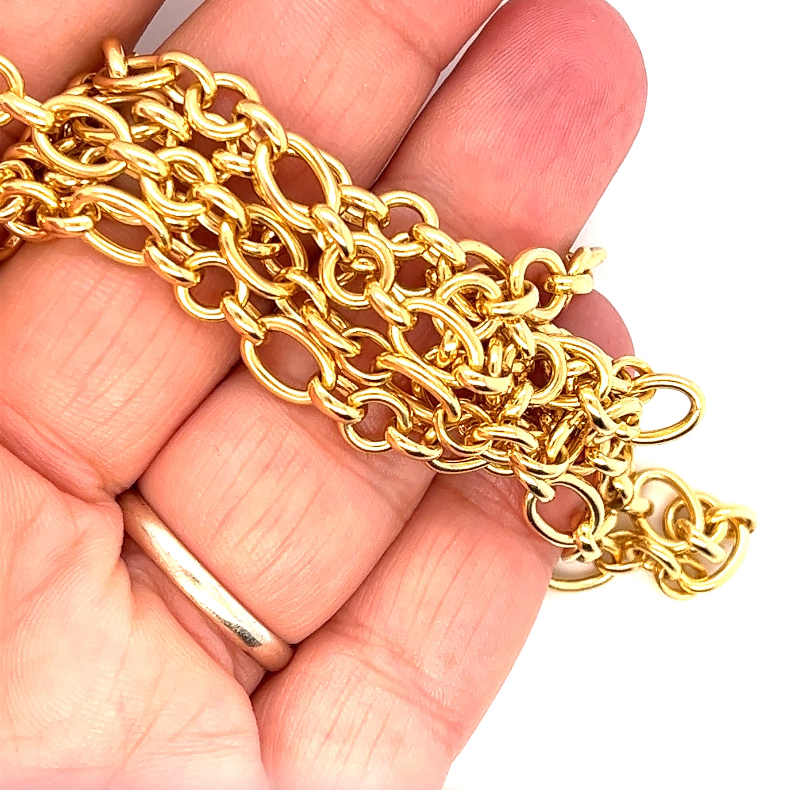 Vintage Cartier 1991 link Chain Necklace, Solid 18kt Gold, 24