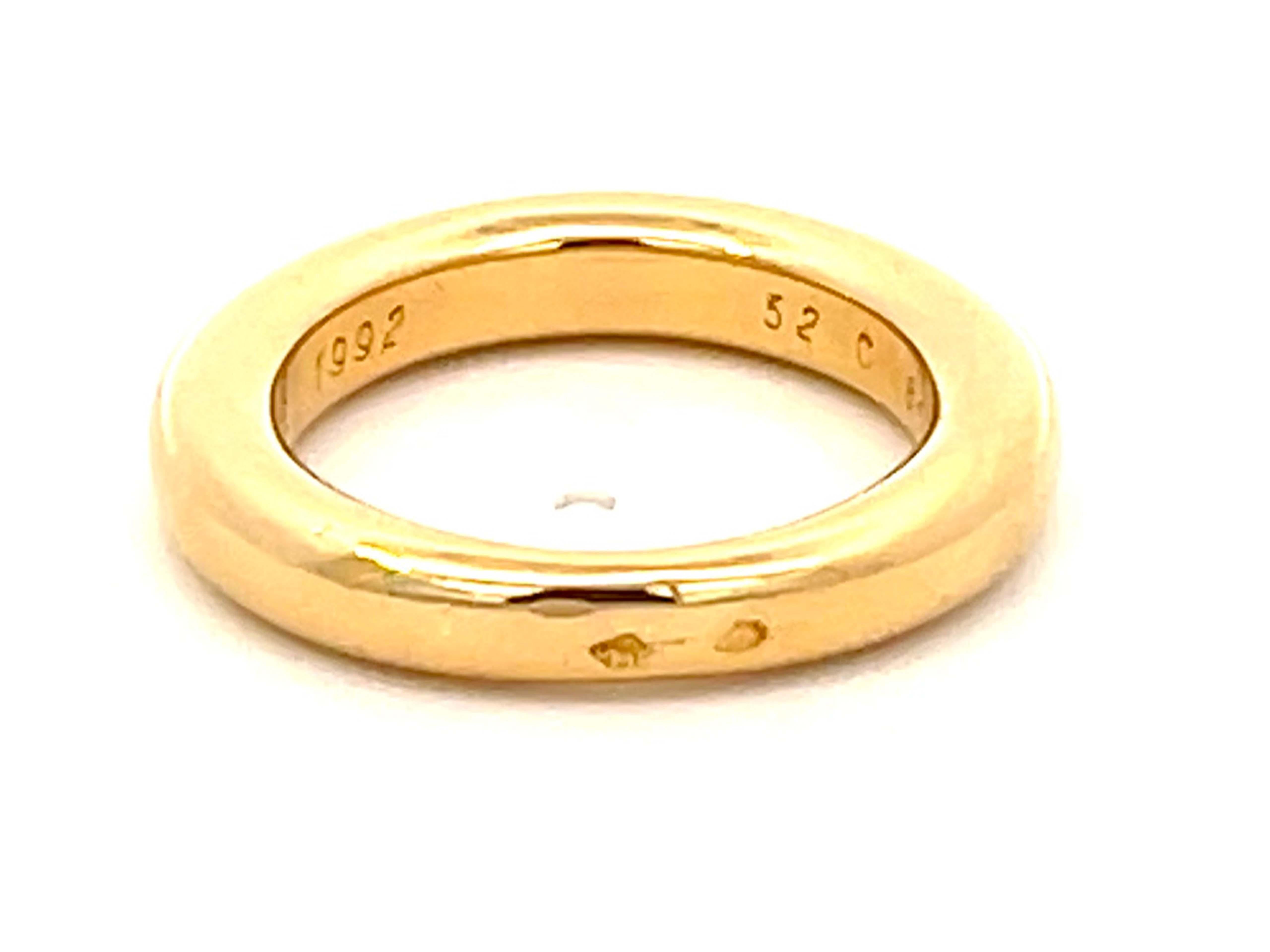 Vintage Cartier 1992 Ellipse Ring in 18k Yellow Gold In Excellent Condition In Honolulu, HI
