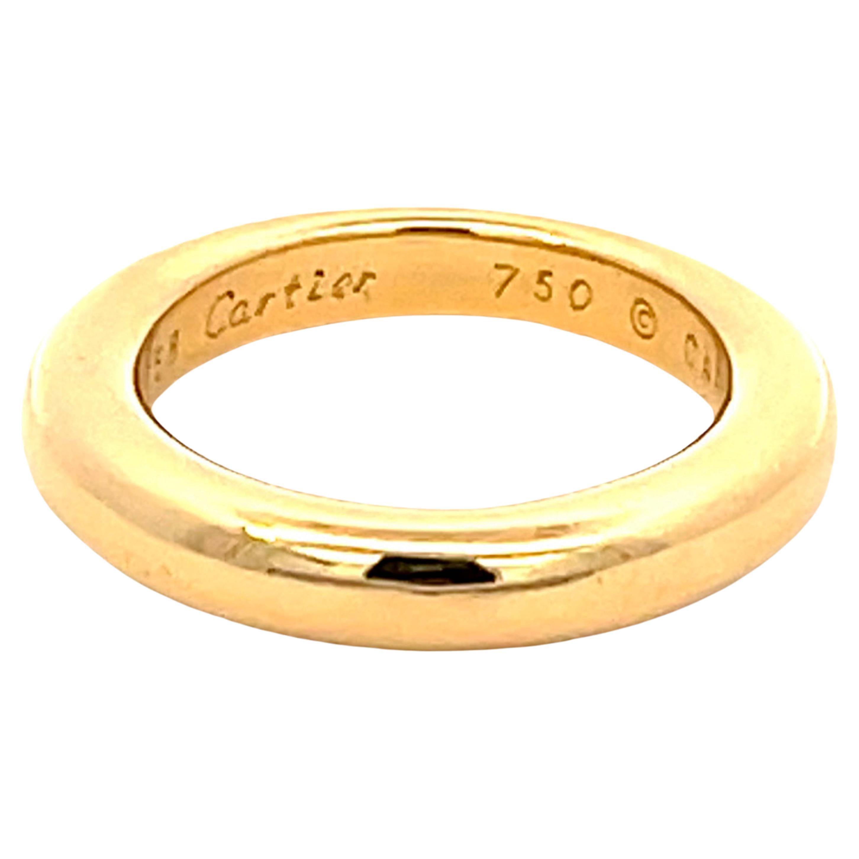 Vintage Cartier 1992 Ellipse Ring in 18k Yellow Gold