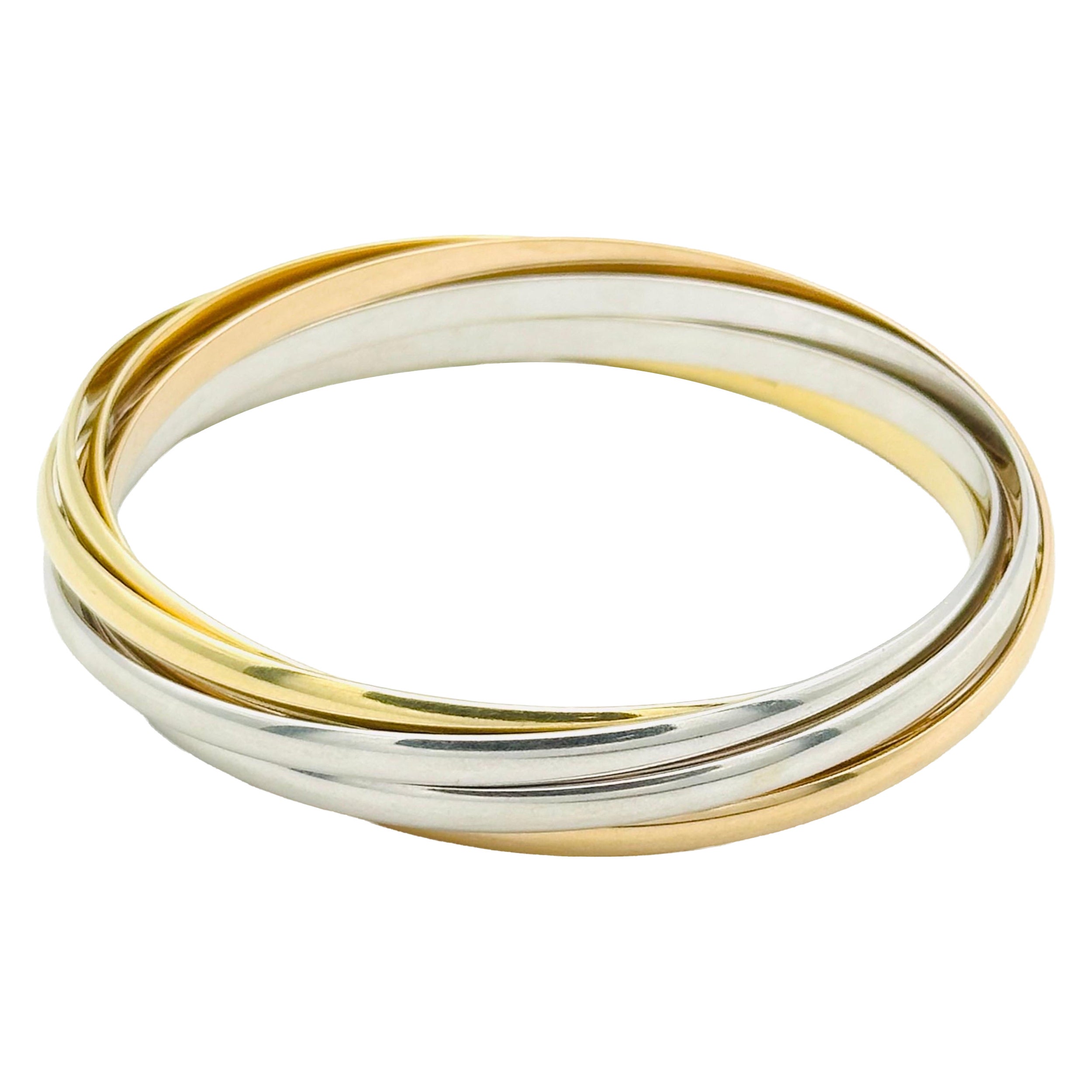 Vintage Cartier-7 Band Trinity Bracelet For Sale