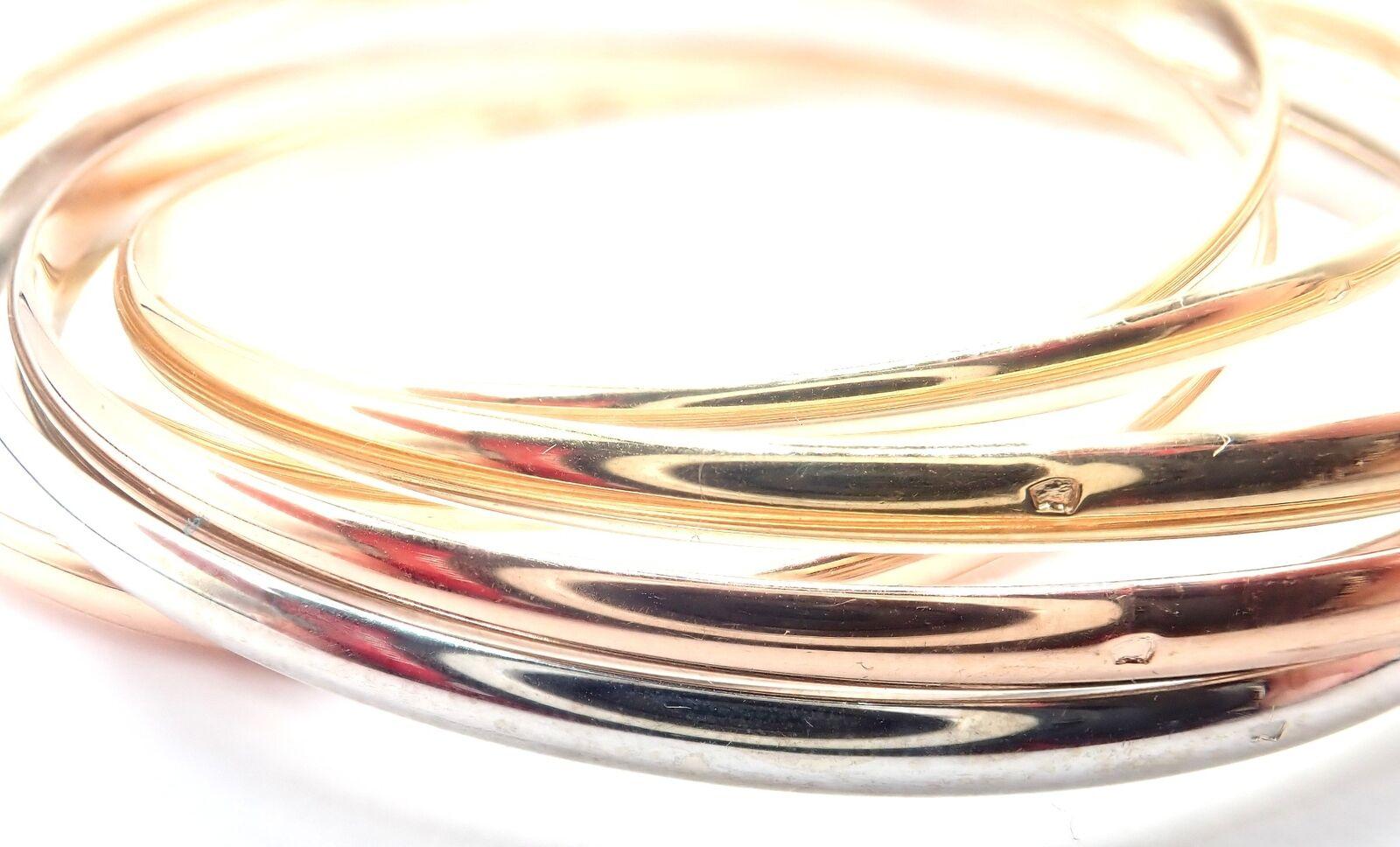 Vintage Cartier 7 Bands Armreif Trinity Rolling Tricolor Goldarmband, Vintage im Angebot 6