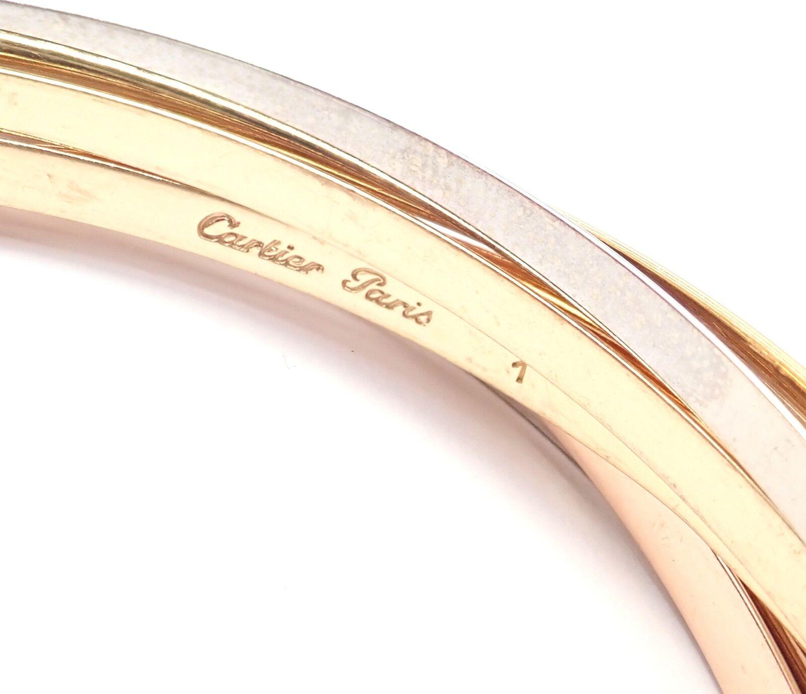 Vintage Cartier 7 Bands Armreif Trinity Rolling Tricolor Goldarmband, Vintage im Angebot 1