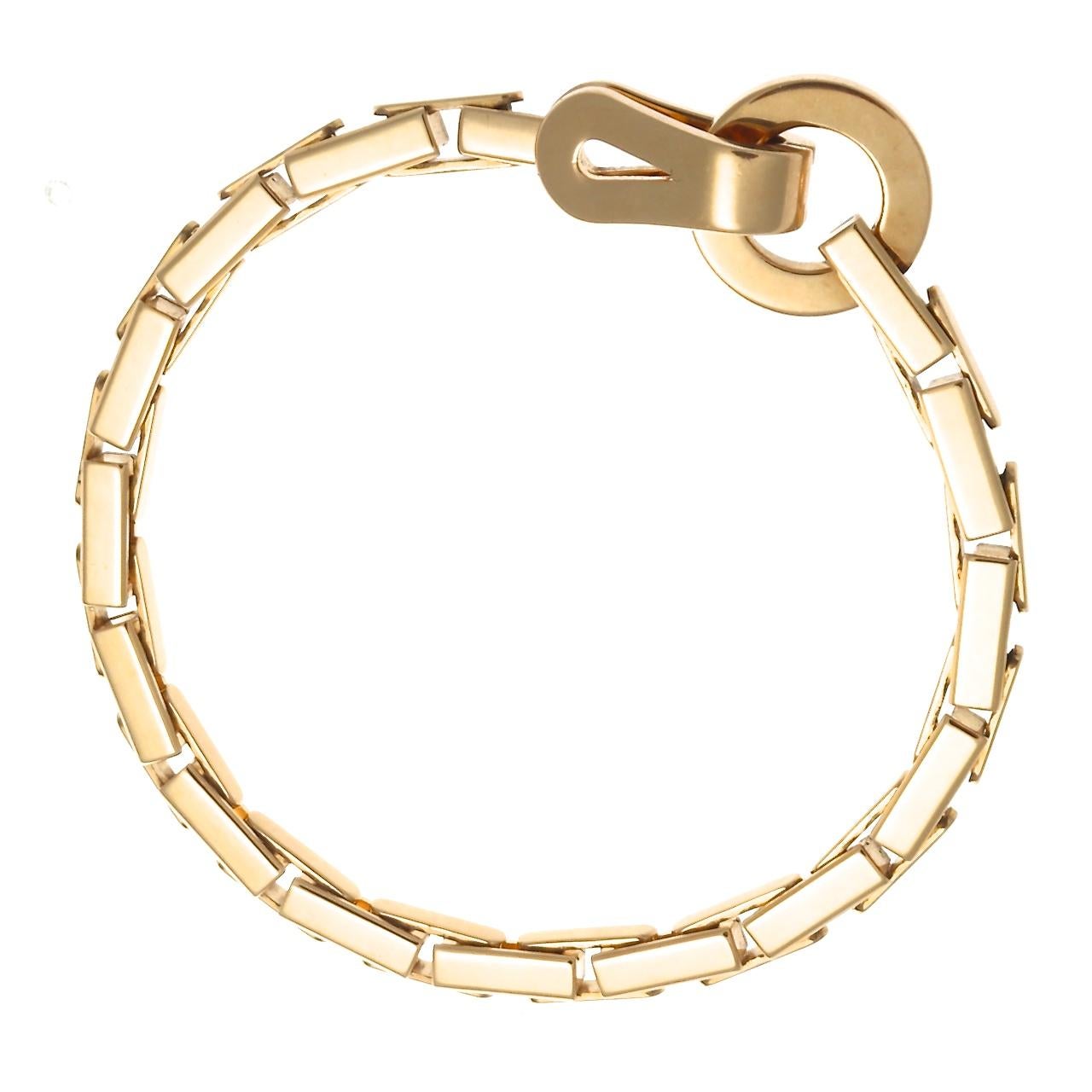 With distinctly Cartier rivets and the most unique clasp you'll ever find, this Cartier bracelet from the Agrafe collection has exciting components that are nothing short of delightful. Another fabulously timeless piece from the inimitable house of