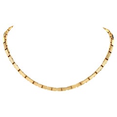 Vintage Cartier Agrafe 18k Yellow Gold Link Chain Necklace