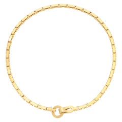 Vintage Cartier Agrafe Chunky Chain Necklace Set in 18k Yellow Gold