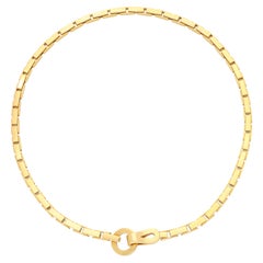 Vintage Cartier Agrafe Chunky Chain Necklace Set in 18k Yellow Gold
