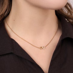 Vintage Cartier Agrafe Diamond Necklace in Rose Gold