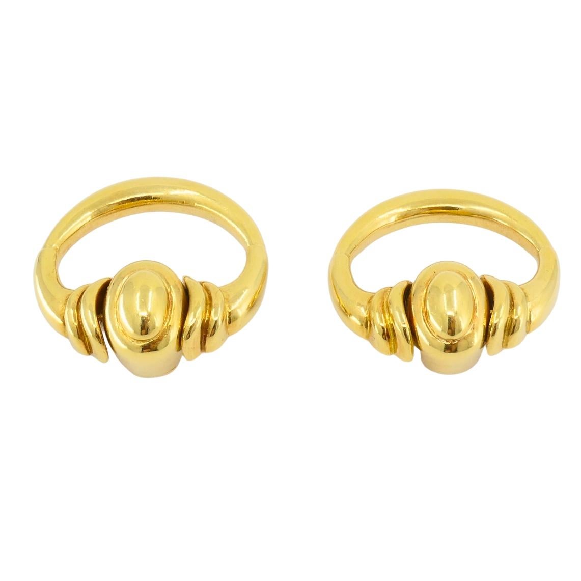 Vintage Cartier Aldo Cipullo Türklopfer Ohrringe 18k Gold im Zustand „Hervorragend“ im Angebot in Beverly Hills, CA