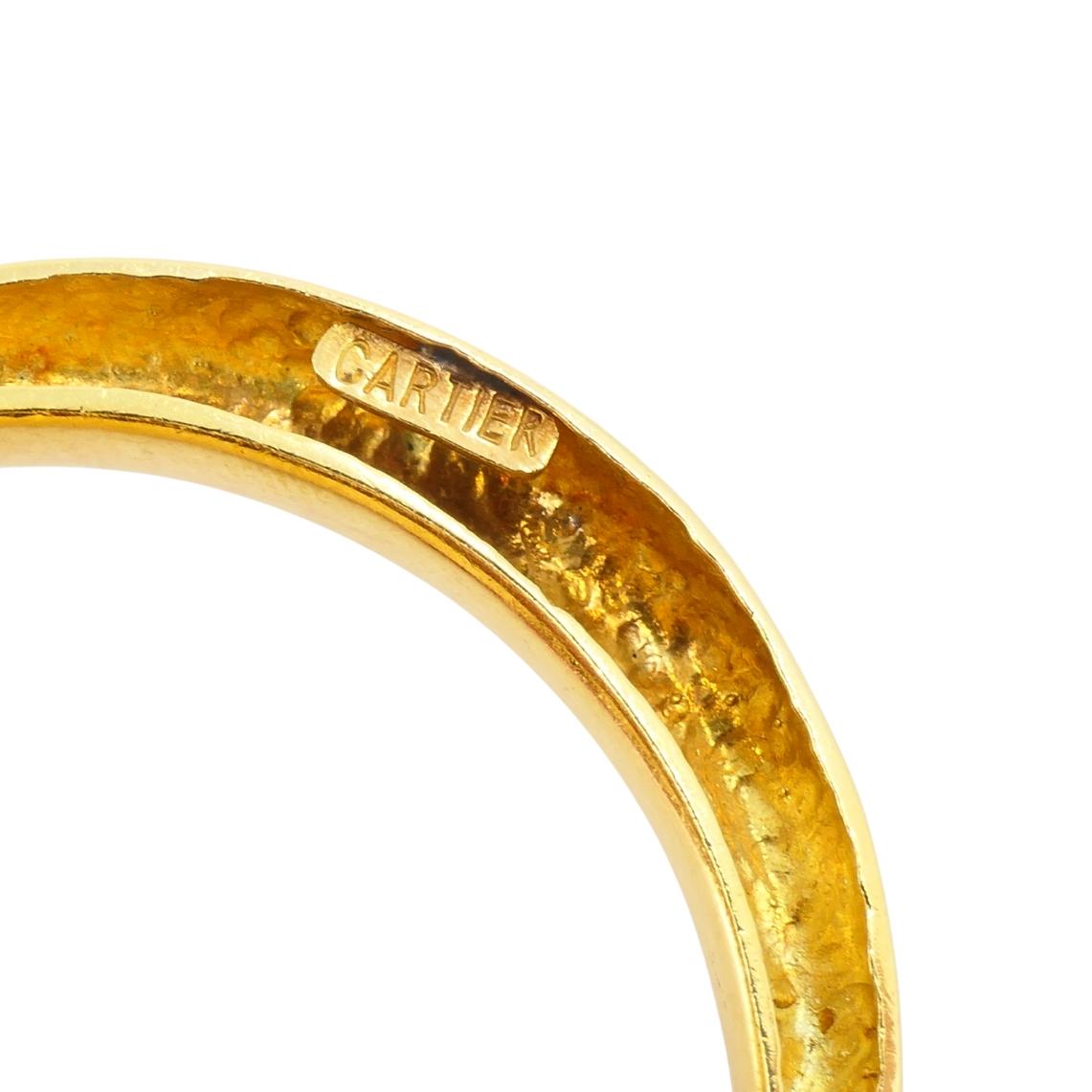 Vintage Cartier Aldo Cipullo Türklopfer Ohrringe 18k Gold im Angebot 1