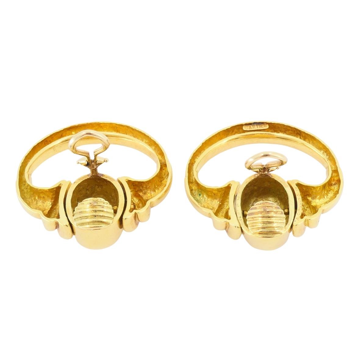 Vintage Cartier Aldo Cipullo Türklopfer Ohrringe 18k Gold im Angebot 2