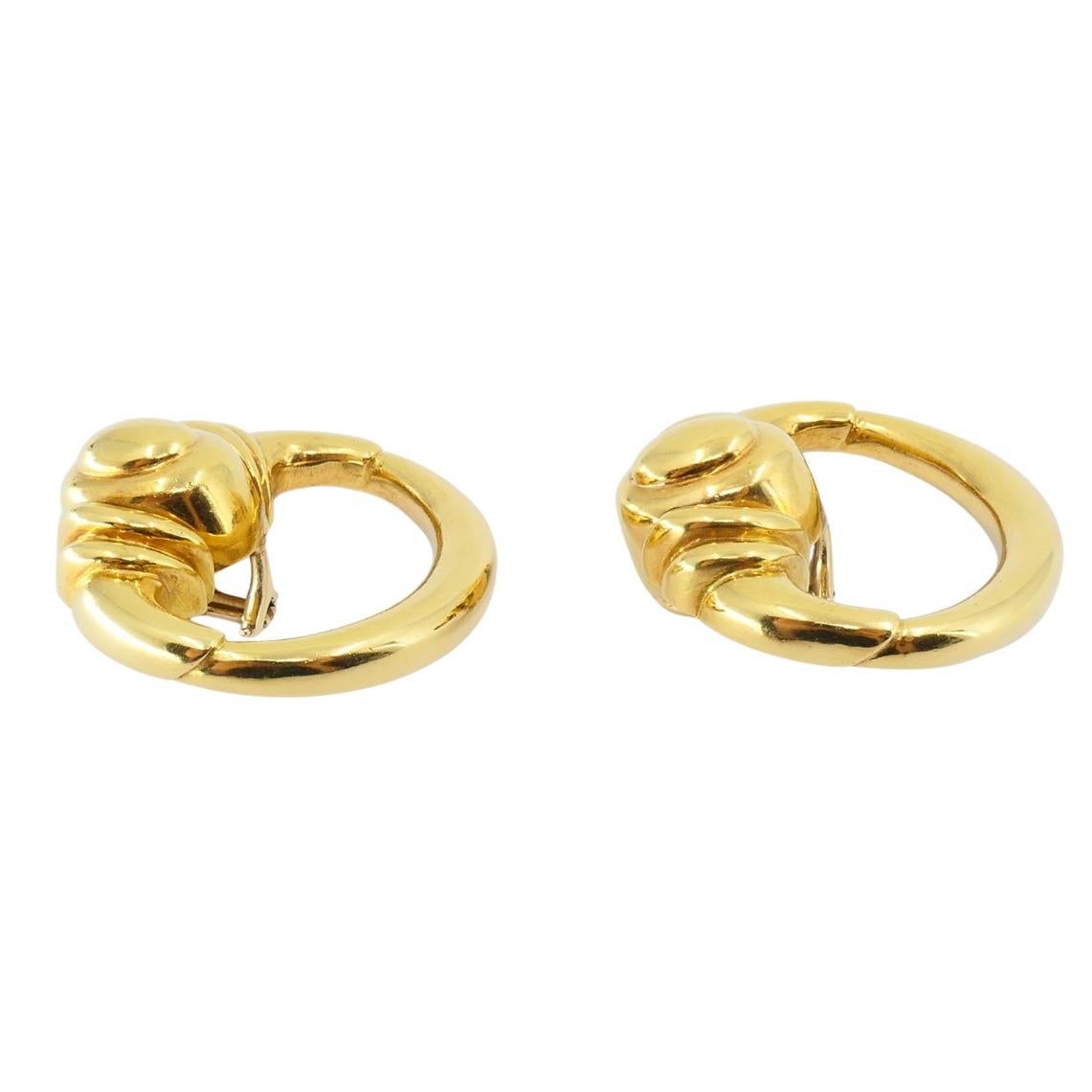 Vintage Cartier Aldo Cipullo Türklopfer Ohrringe 18k Gold im Angebot 3