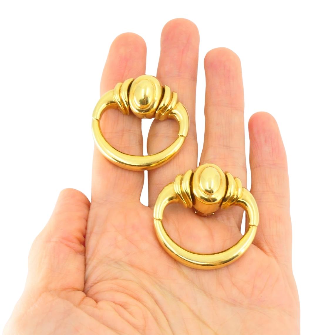 Vintage Cartier Aldo Cipullo Türklopfer Ohrringe 18k Gold im Angebot 4