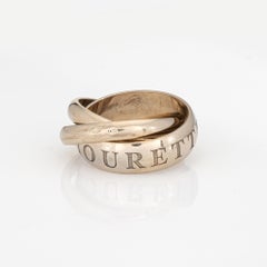 Vintage Cartier Amour et Trinity Ring c1998 Sz 46 3.75 18k White Gold Jewelry