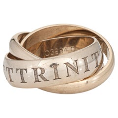 Vintage Cartier Amour et Trinity Ring c1998 Sz 46 3.75 18k White Gold Jewelry