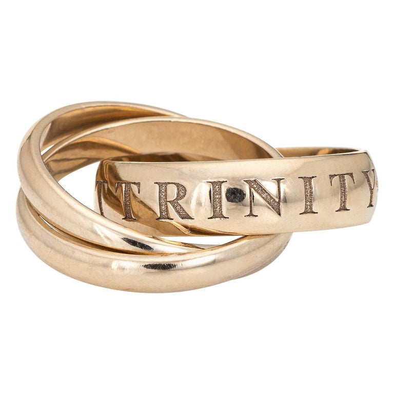 Vintage Cartier Amour Et Trinity Ring circa 1998 18 Karat White Gold Jewelry  at 1stDibs