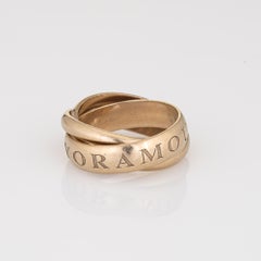 Vintage Cartier Amour et Trinity Ring C1998 18k White Gold Signed