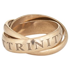 Vintage Cartier Amour et Trinity Ring C1998 18k Weißgold Signiert