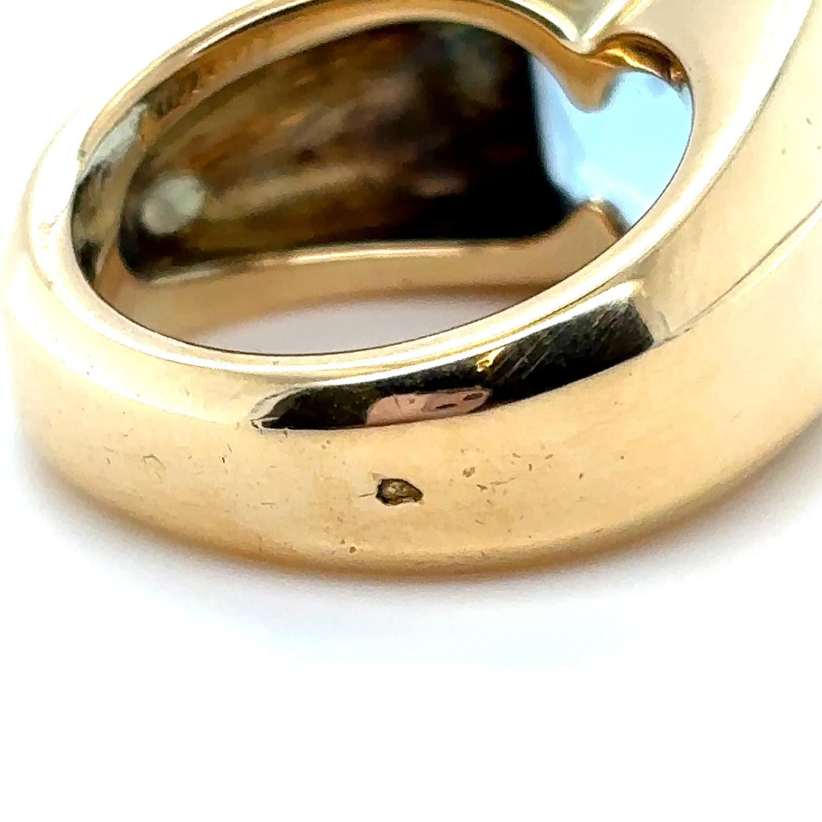Vintage Cartier Aquamarine 18 Karat Yellow Gold Single Stone Ring, Circa 1960 For Sale 1