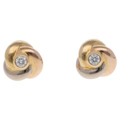 Vintage Cartier Baby Trinity Diamond Stud Earrings