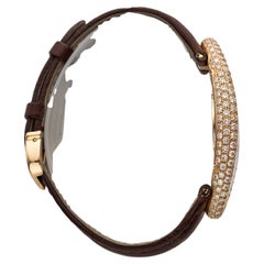 Vintage Cartier Baignoire Allongée Referencia 2606 Oro Amarillo Cuarzo Blanco Romano