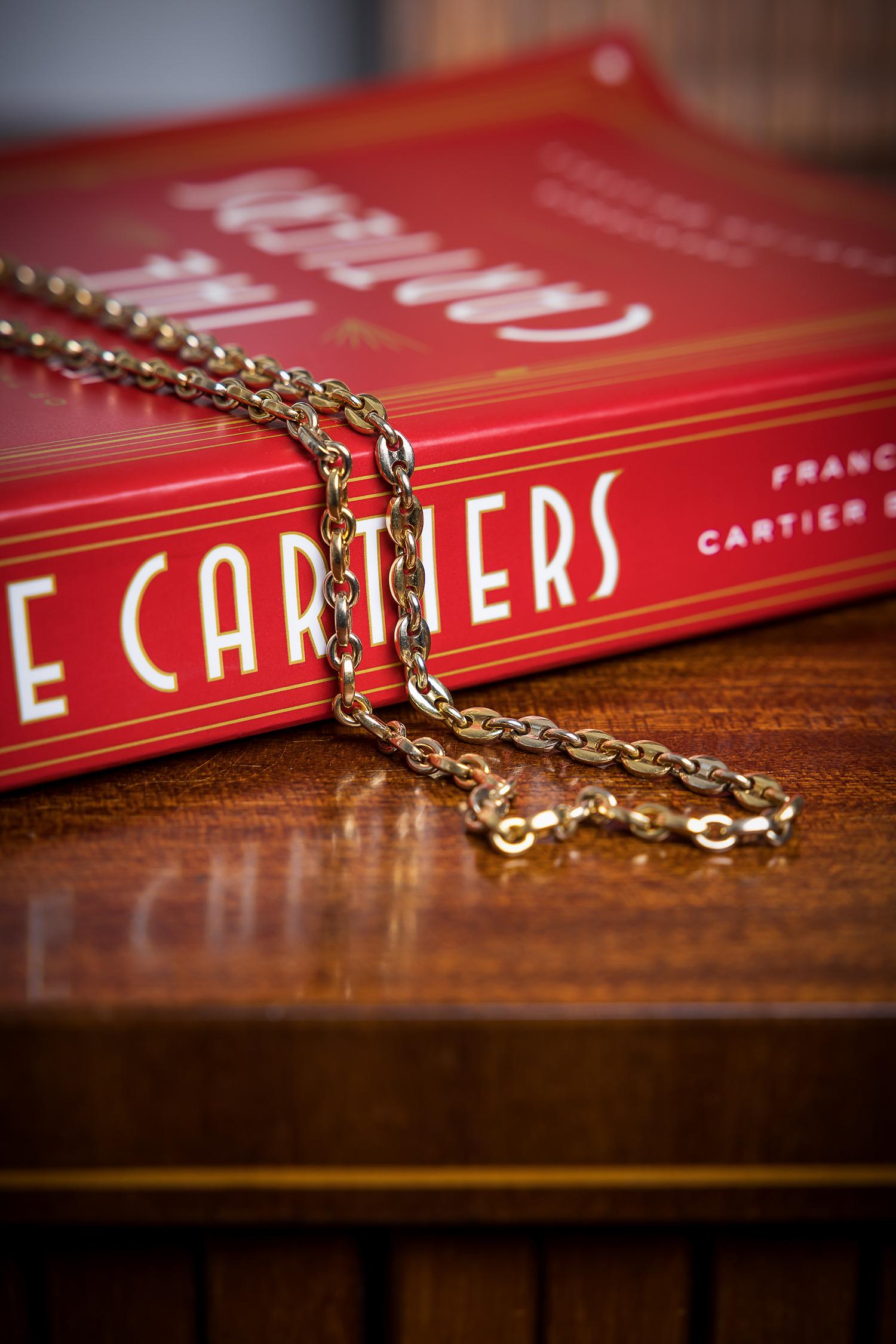 Vintage Cartier Bi-Color 18 Karat Gold Necklace 1