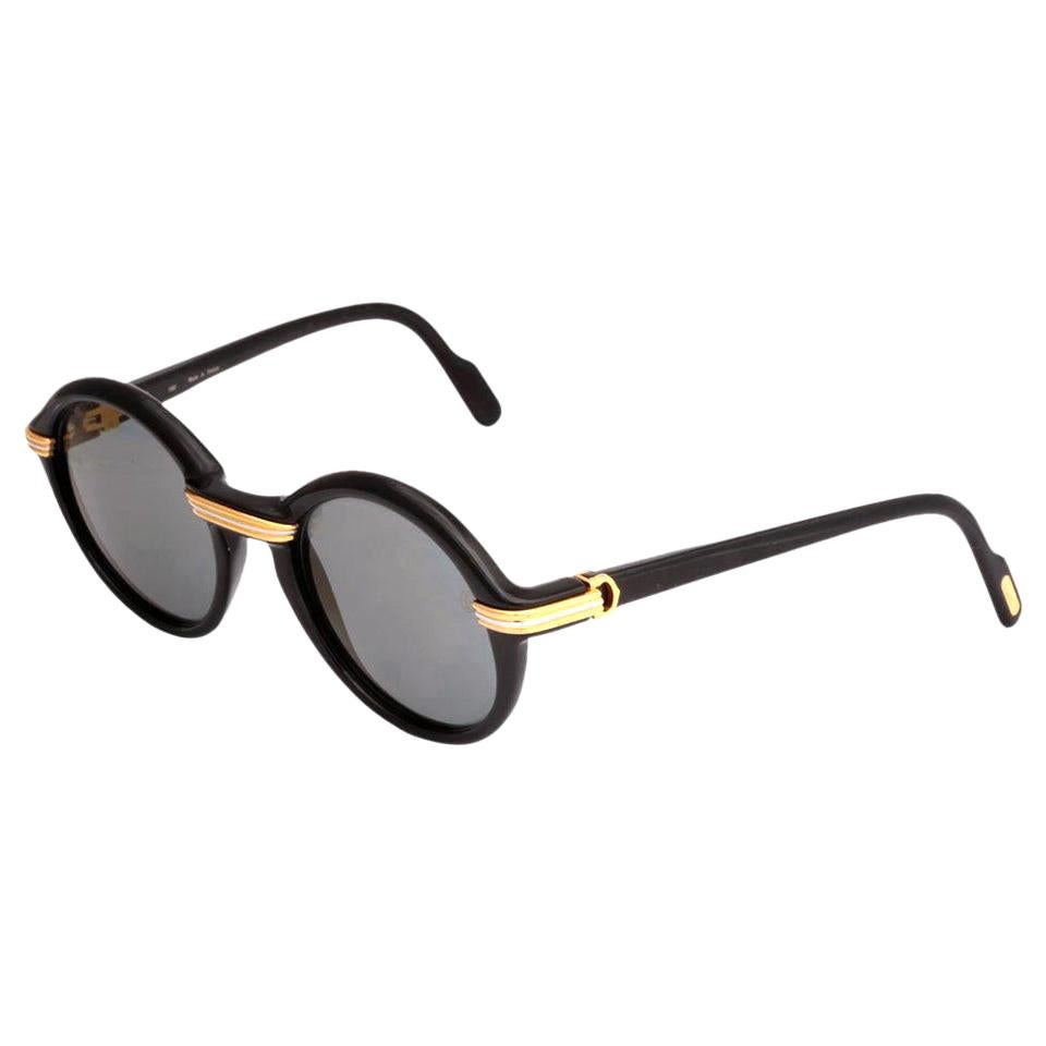 Vintage Cartier Black Cabriolet Sunglasses For Sale