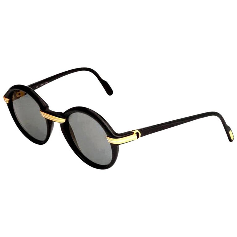 Vintage Cartier Black Cabriolet Sunglasses For Sale at 1stDibs