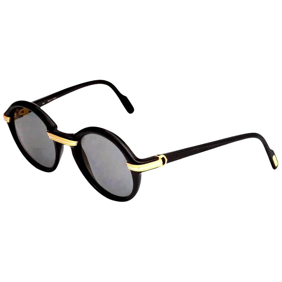 Vintage Cartier Black Cabriolet Sunglasses For Sale